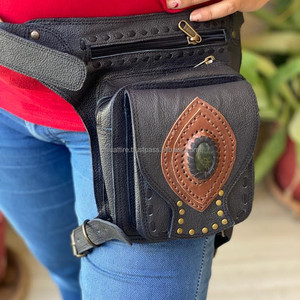 กระเป๋าคาดเอวสำหรับผู้หญิงใหม่สำหรับรถจักรยานยนต์กระเป๋าคาดเอวกระเป๋าคาดเอวกระเป๋าคาดเอวหนังสีดำคาดเอวกระเป๋าคาดเอว - Product Image 3