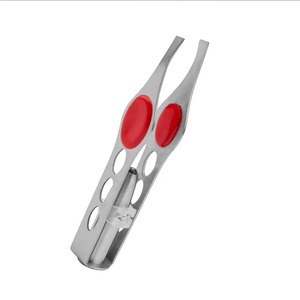 Pinzas para Cejas Modernas Hechas a Mano de Acero Inoxidable Duradero con Punta Curva, Diseño Curvo, Mango Cómodo, Herramienta de Aseo Precisa con LED - Product Image 2