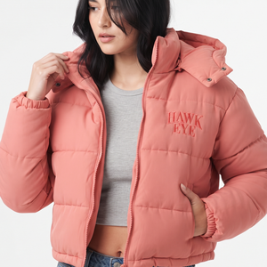 Manteau d'hiver matelassé pour femme, veste courte à manches longues, fermeture éclair sur le devant, décontracté, chaud, en polyester, vêtement d'extérieur tendance - Product Image 5