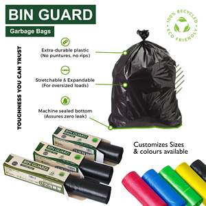 Impermeable reciclable al por mayor fuerte 32-45 galones rojo jardín casa bolsa de basura 33x39cm y 100 micras bolsa de basura plana de plástico - Product Image 6