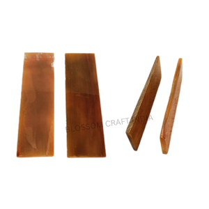 Placas de cuerno de búfalo personalizadas de alta calidad, escamas de cuerno de buey, rayas de Gava blancas para asas de cuchillos, marcos de gafas, estilo Animal único - Product Image 4