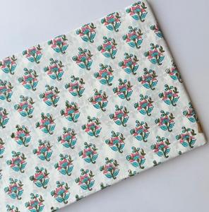 Tela de Popelina de Lana Estampada a Mano con Motivos Tradicionales Indios, Ligera, para Prendas de Vestir, Decoración del Hogar y Manualidades para Niñas y Niños - Product Image 2
