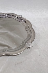Plateau de service pour desserts en acier inoxydable couleur argent, qualité supérieure, forme carrée, plateau à snacks à prix abordables - Product Image 2