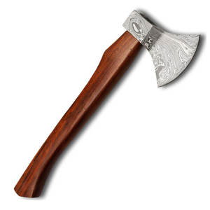 Custom Handmade Damascus Steel Bearded Viking Tomahawk <b>Axe</b> RoseWood Handle & With Leather Sheath - Product Image 1