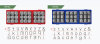 Jeu de poinçons alphabétiques industriels en acier Cr-V de 3 mm, 27 pièces, OEM HRC 58-62, modèle YC612b-3.0mm, fabriqué à Taïwan