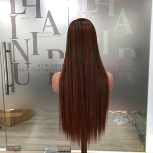 Bone Straight Texture Human Hair Luxury Quality Super Double Drawn Raw Hair High Quality Wholesale Price <b>Piano</b> Orange Color - Product Image 1