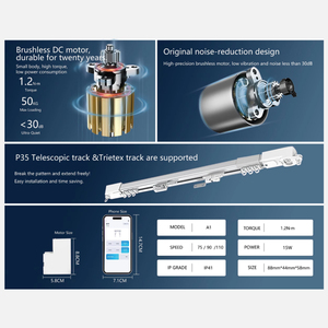 Mini Motore Digitale Intelligente Moderno in Metallo per Tende con Controllo Tramite App Tuya, Motore DC Brushless Nascosto Ricaricabile USB per Tende e Tapparelle - Product Image 5