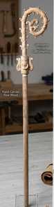 Bastón Religioso de Madera y Latón Pulido para Iglesia, con Capacidad de Carga de 200 lb, para Artículos Religiosos - Product Image 2