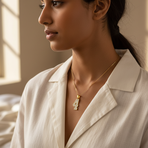 Diamtrendz Lucky Number 4 Hiphop Rhodium Plated 925 Silver Zircon <b>Pendant</b> Chain with 10K/14K/18K <b>Solid</b> <b>Gold</b> Options - Product Image 2