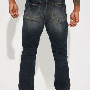Pantalones vaqueros de mezclilla lavados a la piedra de moda para hombre, de gran gramaje, con efecto desgastado por el sol, estilo streetwear, holgados y rasgados, ¡los más vendidos! - Product Image 4