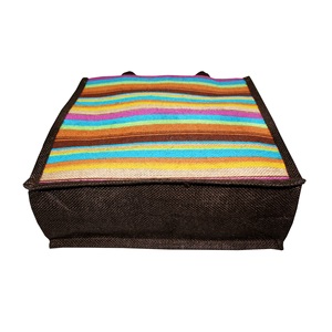 Sac fourre-tout en jute laminé réutilisable, plusieurs couleurs, faible MOQ, en stock, nouveau design, haute qualité, pour le shopping et la plage – Offre Spéciale - Product Image 3