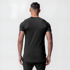 Camiseta Deportiva Negra para Hombre, Transpirable, de Secado Rápido, para Gimnasio, Fitness, Entrenamiento, Informal, de Manga Corta, Ropa Deportiva, Logotipo Personalizado, Venta al Por Mayor - Product Image 2