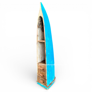 Étagère en bois de bateau récupéré avec tiroirs, couleur naturelle, pour la décoration de maison, villa, complexe hôtelier, meuble de rangement en gros - Product Image 1