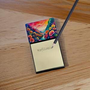 Begonias แผ่นจดบันทึกแบบมีกาวในตัวสีใหม่และที่ใส่บัตรสามารถเติมได้อุปกรณ์เสริมสำหรับโต๊ะ - Product Image 2