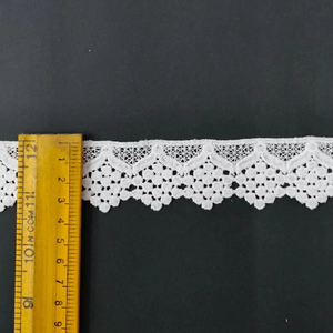 Elegant Chemical Gpo Lace <b>Trim</b> <b>Fabric</b> Floral Embroidered Guipure Border For Garment Dress Apparel Home Textile Decoration - Product Image 1