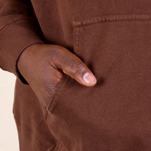 เสื้อพูลโอเวอร์โอเวอร์ไซส์ผ้าฝ้าย 100% คุณภาพสูง น้ำหนักเบา ระบายอากาศได้ดี พิมพ์ลายตามสั่ง สำหรับฤดูหนาว ไซส์พลัส ไหล่ตก ไม่มีเชือกผูก - Product Image 5