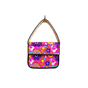 Sac à bandoulière en toile pour enfants, motif citron, avec perles, fermeture à loquet, sangle unique - Product Image 5