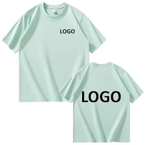Camiseta de Manga Corta con Cuello Redondo Azul Claro para Hombre, Corte Regular, Algodón Jersey, Estilo Casual, Logotipo Estampado en la Parte Delantera - Product Image 2