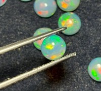 Opale naturelle de qualité A, véritable, effet changeant de couleur, grenat éthiopien rond de 6 mm