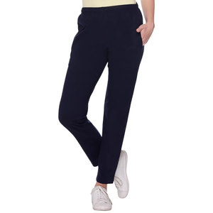 Women's Yellow Short Sleeve Crew Neck T-Shirt With Black Full Length <b>Pants</b> Side Pockets Elastic Waist Casual Summer Wear - Product Image 2