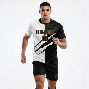 Camiseta de Fútbol Sublimada Personalizada para Hombre, Manga Corta, Cuello Redondo, Absorbe la Humedad, Impresión de Nombre y Número del Equipo, Ajuste Atlético, para Todas las Temporadas - Product Image 5