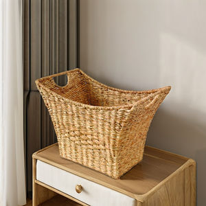 Cestas de Jacinto de Agua Tejidas a Mano, Multifuncionales, Vintage, Ecológicas, con Asa Cómoda, para Dormitorio y Sala de Estar, a Precio Económico - Product Image 2