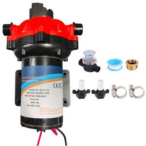 Pompa per Acqua Dolce 7GPM 70PSI 12V DC per Impieghi Gravosi, Rossa, a Cinque Camere, Autoadescante, a Diaframma, per Camper e Uso Marino, con Alta Pressione - Product Image 3