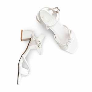 Sandale à talon pour femme blanche FR5396 - Product Image 1