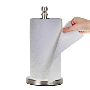 Modern Copper Standing Paper Towel Holder Heavy Duty Stainless Steel Kitchen Roll Dispenser For And <b>Dining</b> <b>Tables</b> Home Decor - Product Image 5