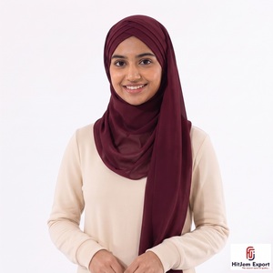 Luxury Chiffon Scarf Design Soft <b>Silk</b> Feel <b>Head</b> <b>Wrap</b> Shawl OEM ODM Manufacturer Private Label Supplier - Product Image 3