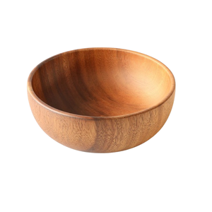 Bol de service contemporain en bois poli, design personnalisé, écologique, attrayant, naturel, décoratif, d'inspiration indienne, pour table de cuisine - Product Image 6