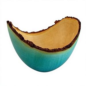 Ustensiles de cuisine uniques bol de service en bois fabricant nouveau Design bol de service en bois d'acacia imprimé personnalisé - Product Image 4