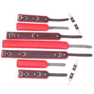 Kit de Bondage de Cuero de 8 Piezas con Collarín para Muñecas y Tobillos y Conectores para Parejas - Product Image 3