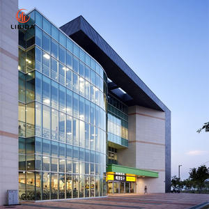 Fachada de vidrio con marco semioculto estético, muro cortina de aluminio con rotura térmica para <span class=keywords><strong>B</strong></span> & <span class=keywords><strong>B</strong></span> boutique - Product Image 5