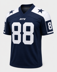 เสื้อฟุตบอลอเมริกัน RITS สำหรับผู้ชาย คอกลม แขนสั้น เบอร์ 88 ชุดทีม ระบายเหงื่อ ป้องกันแบคทีเรีย สายปรับได้ - Product Image 4