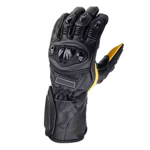 Gants de moto tout-terrain en cuir personnalisés, imperméables, à écran tactile, pour la conduite à doigts entiers, pour moto et VTT - Product Image 2
