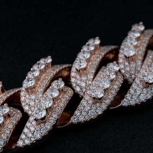 VVS Moissanite Luxury Hip Hop Cuban Link Chain Necklace S925 <b>Sterling</b> <b>Silver</b> 3 Row IGI Certified Men Women Jewelry Gift - Product Image 2