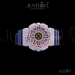 Reloj de cuarzo de lujo con diamantes de moissanita personalizados de diseño único, estilo hip hop, brillante, para hombre, disponible para la venta. - Product Image 2