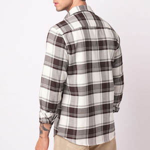 Camisas casuales transpirables de algodón 100% personalizadas de fábrica, camisa de franela de manga larga para hombre para verano - Product Image 3