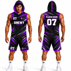 SINEWY SPORTS Conjunto de Uniforme de Flag Football Unisex sin Mangas con Capucha, Absorbente de Humedad, Sublimado, Uniformes Personalizados para Equipos de Adultos - Product Image 6