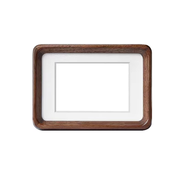 Custom Shape Eco-Friendly Modern Rectangle Wooden Photo Frame Custom Print Horizontal Orientation Tabletop FLORAL DESIGN FD-2366