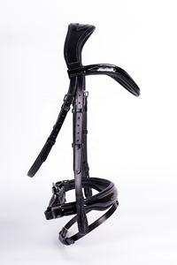 Top vente fantaisie cousu Western cheval bride doux rembourré équipement d'équitation brevet en acier inoxydable boucles muserolle sourcils - Product Image 5