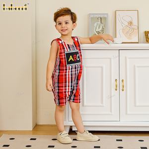 Body para Bebé Niño 100% Algodón Tejido Sin Mangas con Cierre de Botones, Retardante de Llama, Diseño Fruncido en la Espalda, Regreso a Clases, ODM - Product Image 3