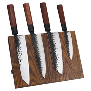 Ensemble de couteaux de cuisine professionnels multifonctions très vendus, 4 pièces, acier inoxydable, manche en bois, écologique, qualité supérieure - Product Image 1