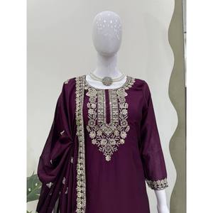 Beautiful Party Wear <b>Suit</b> Set with Thread and Sequence Work Size XL - Product Image 2
