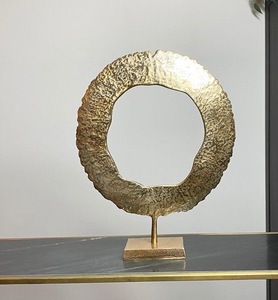 Centre de table classique moderne nordique en aluminium plaqué or de luxe pour la décoration de la maison et les mariages - Product Image 2