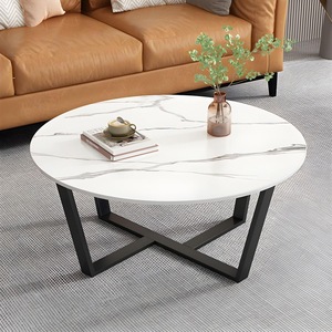 Durable <b>Round</b> <b>Metal</b> <b>Coffee</b> <b>Table</b> Premium Finish Steel Frame for Modern Home Interiors Wholesale Furniture Supplier Custom Design - Product Image 5