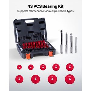 Kit Pressa Cuscinetti Professionale da 43 Pezzi con Set di Attrezzi per Guarnizioni e 39 Boccole, Manici e Alberi, Include Utensile Manuale - Product Image 2