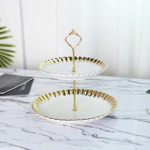 Nordic style high kiln temperature elegantly rich Gold Rimmed White Ceramic smooth glossy durable <b>Dinnerware</b> <b>Set</b> home restaurant - Product Image 5