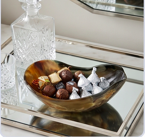 Cuenco de Cuerno Artesanal, Adorno Decorativo Natural, Vajilla de Estilo Rústico Elegante para el Hogar, Comedor, Cocina y Servicio - Product Image 3
